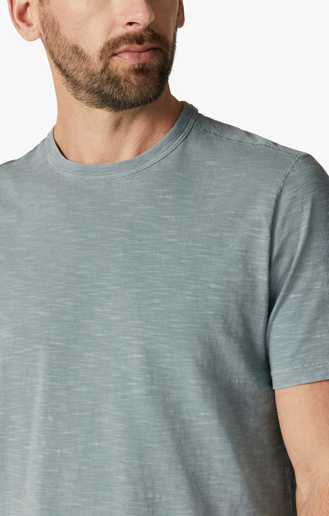 Slub Crew Neck T-Shirt in Citadel