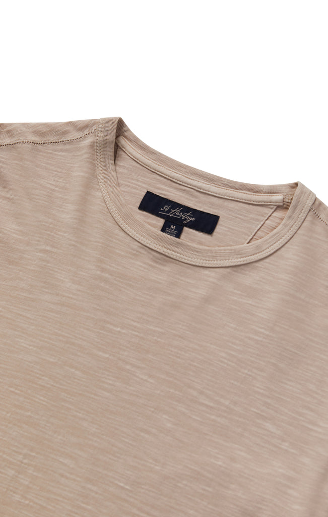 Slub Crew Neck T-Shirt in Aged Pink