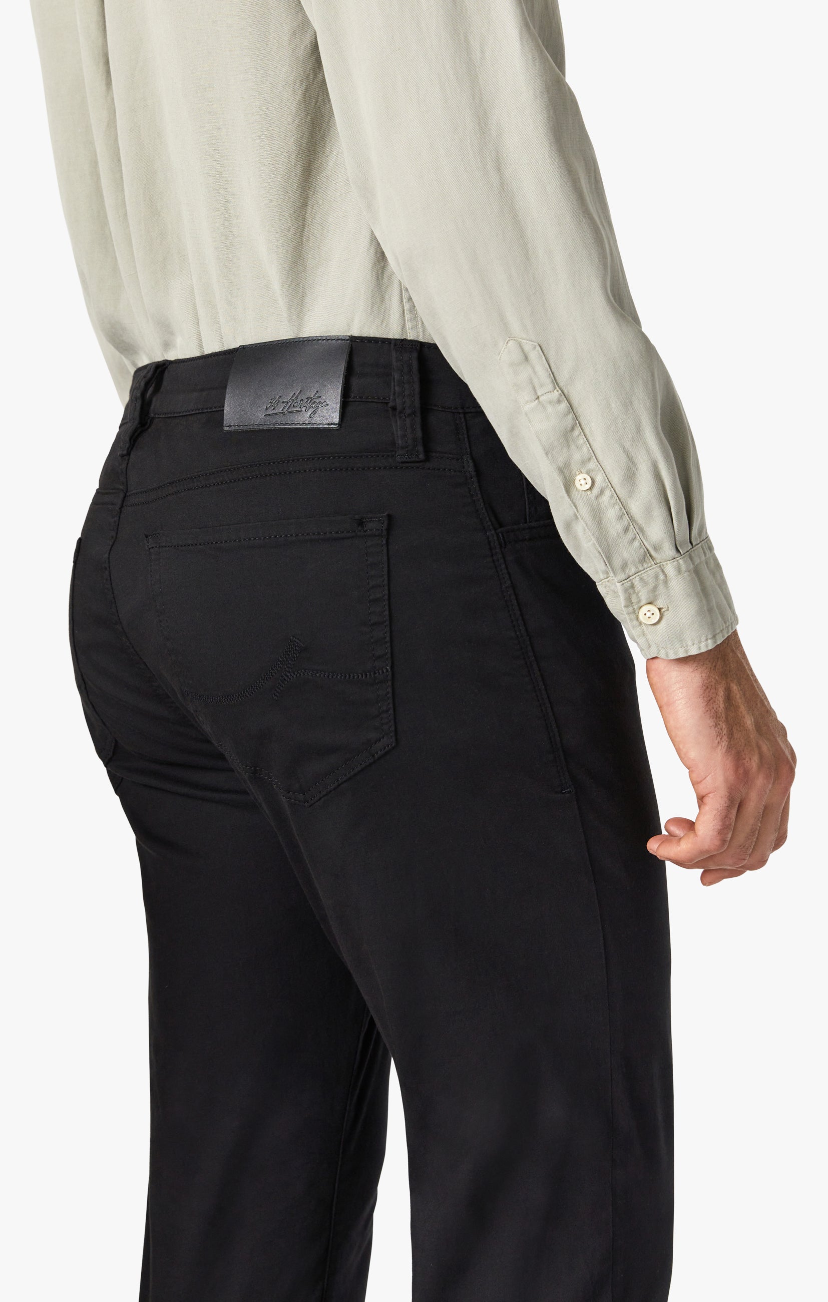 Courage Straight Leg Pants in Black Twill Image 3