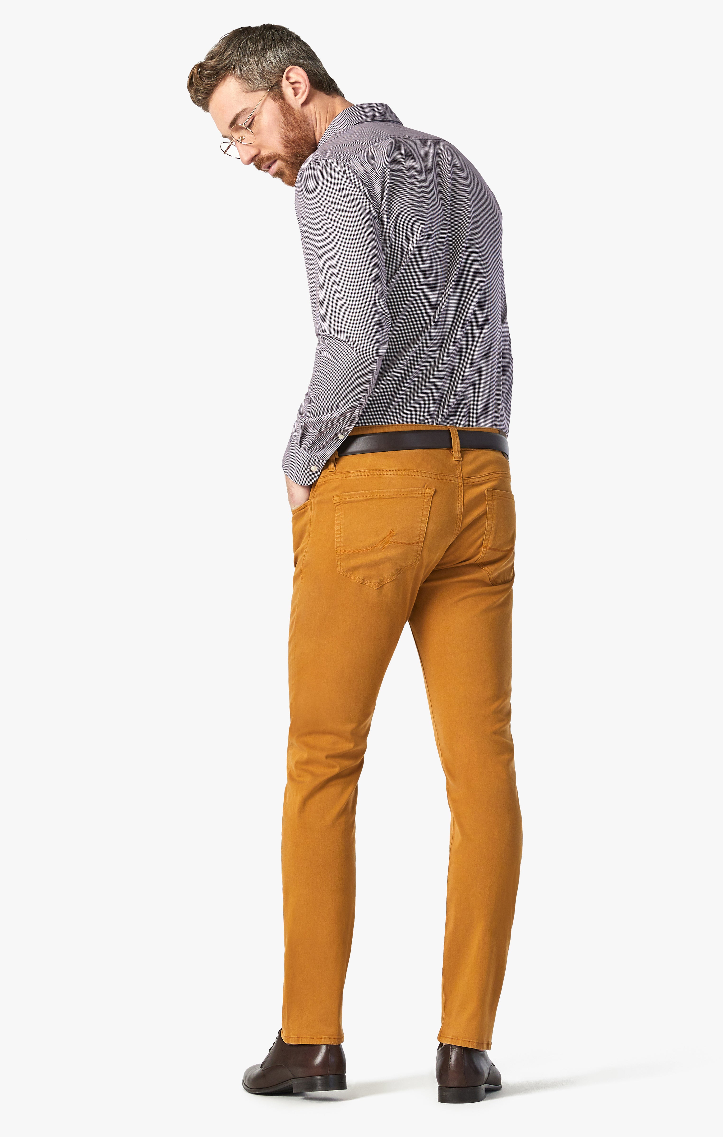 Courage Straight Leg Pants In Golden Brown Twill Image 2