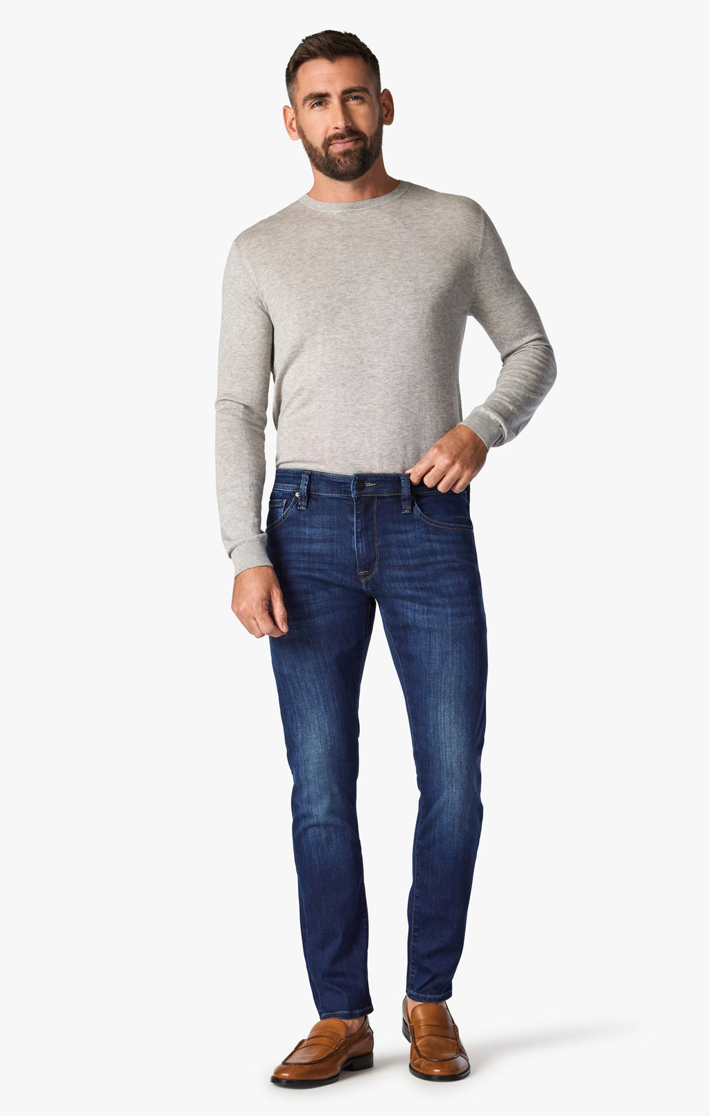 Calm Skinny Leg Jeans In Deep Tencel