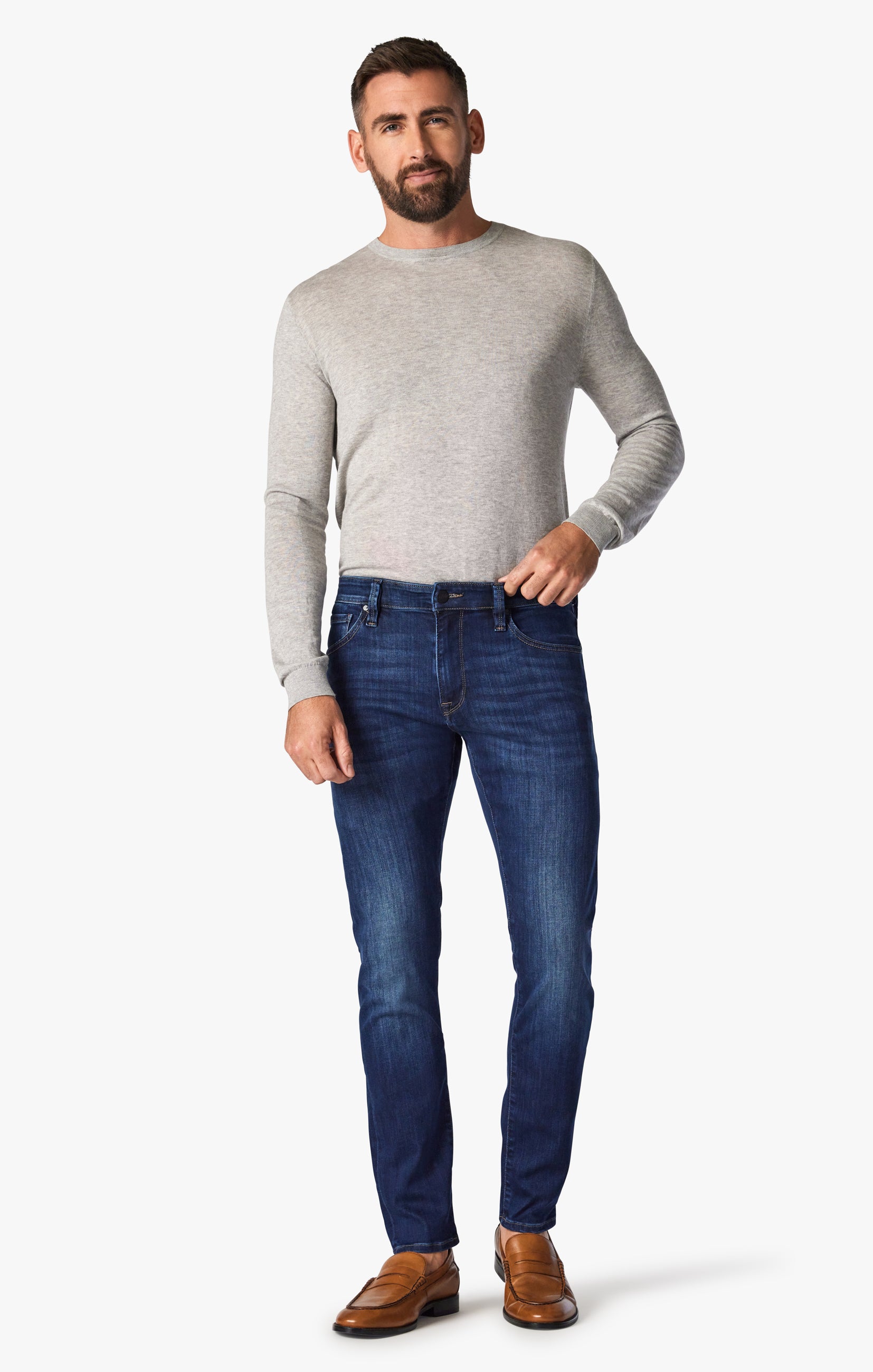 Calm Skinny Leg Jeans In Deep Tencel