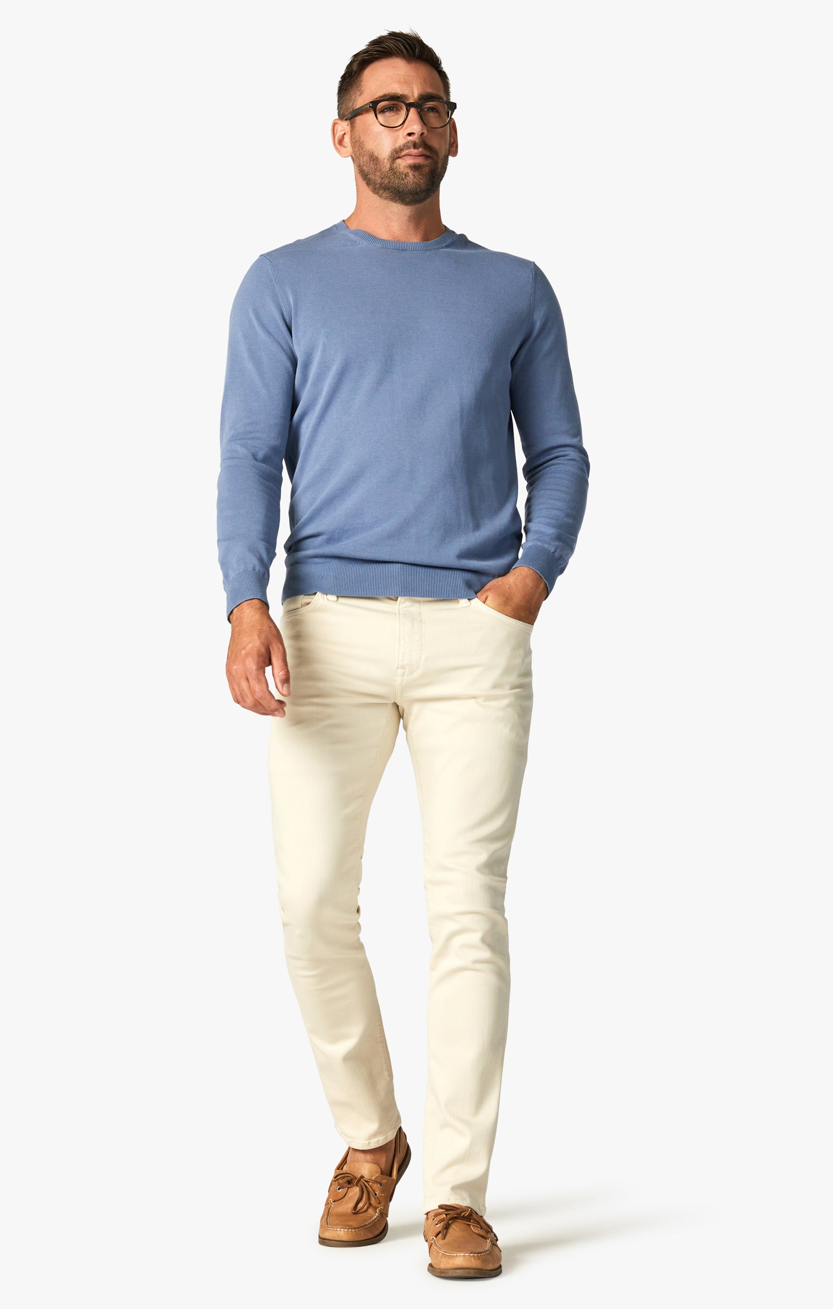 Cool Tapered Leg Pants In Silver Birch Comfort Image 1