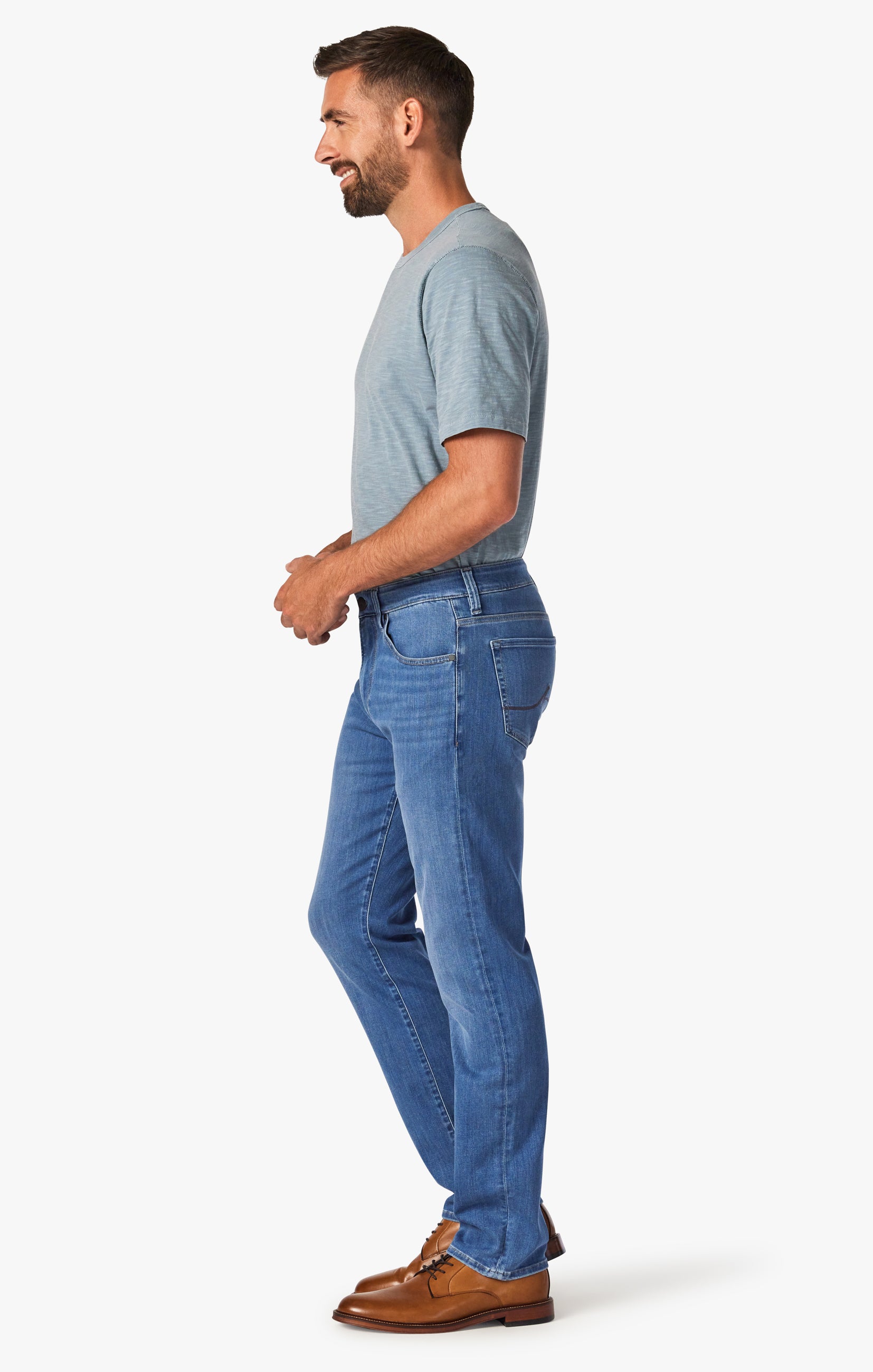 Courage Straight Leg Jeans In Light Brushed Refined Image 2