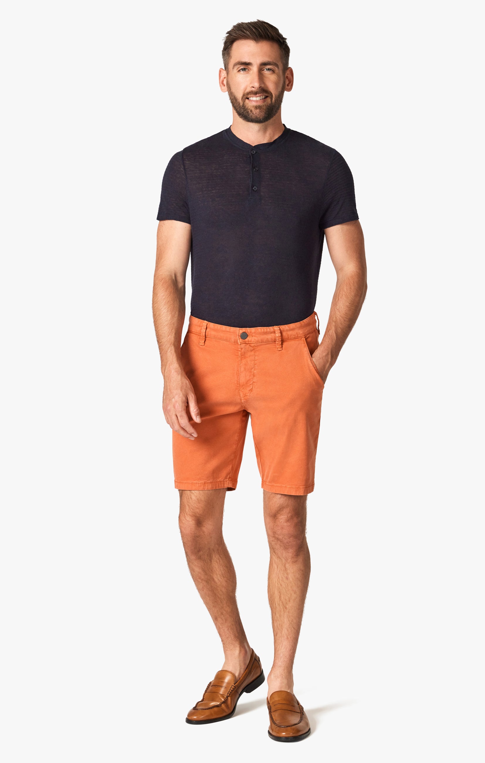 Arizona Shorts In Orange Rust Soft Touch Image 1