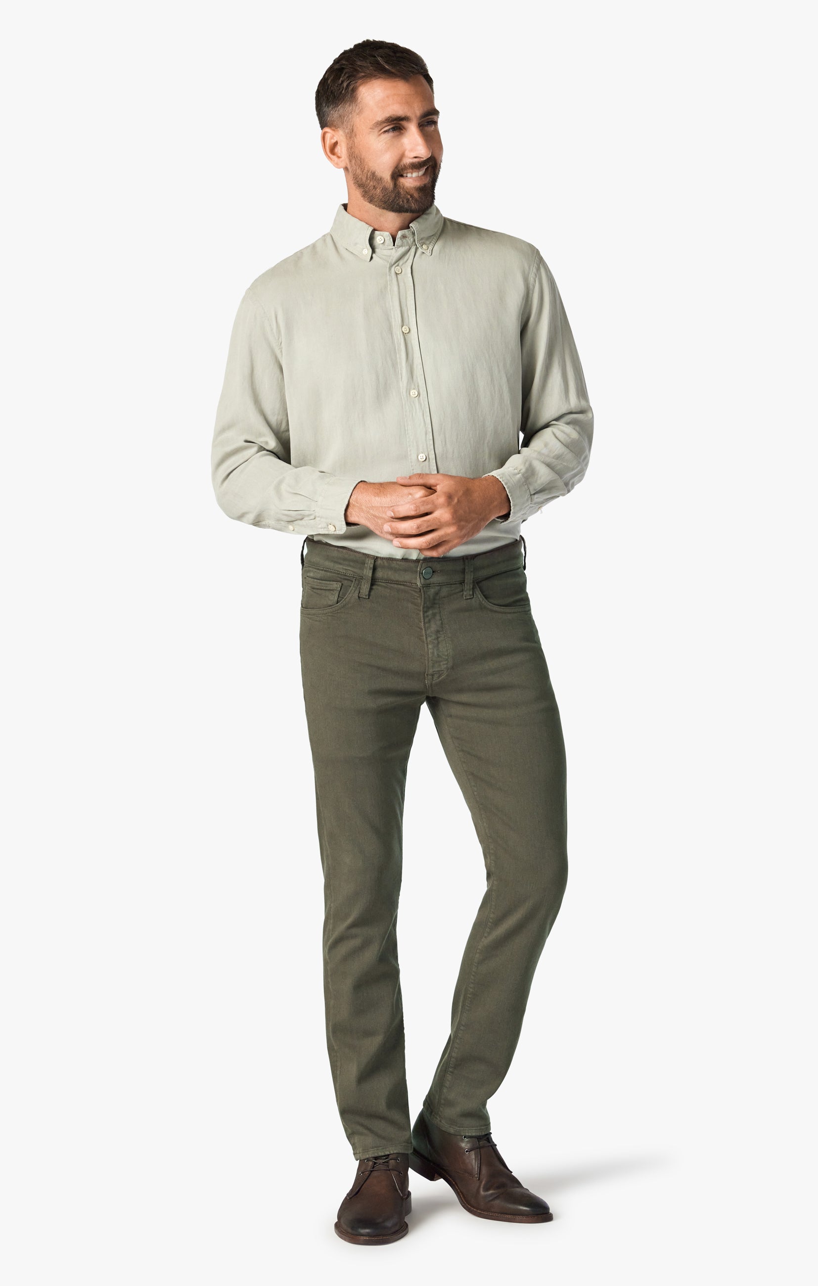 Cool Tapered Leg Pants In Green Comfort Image 2