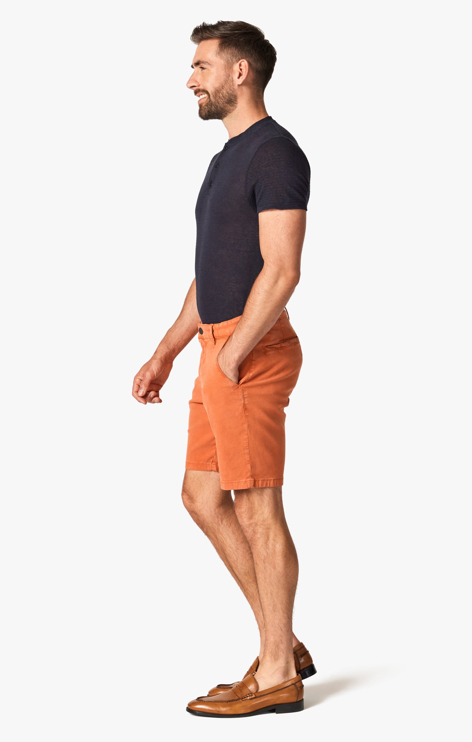 Arizona Shorts In Orange Rust Soft Touch Image 2