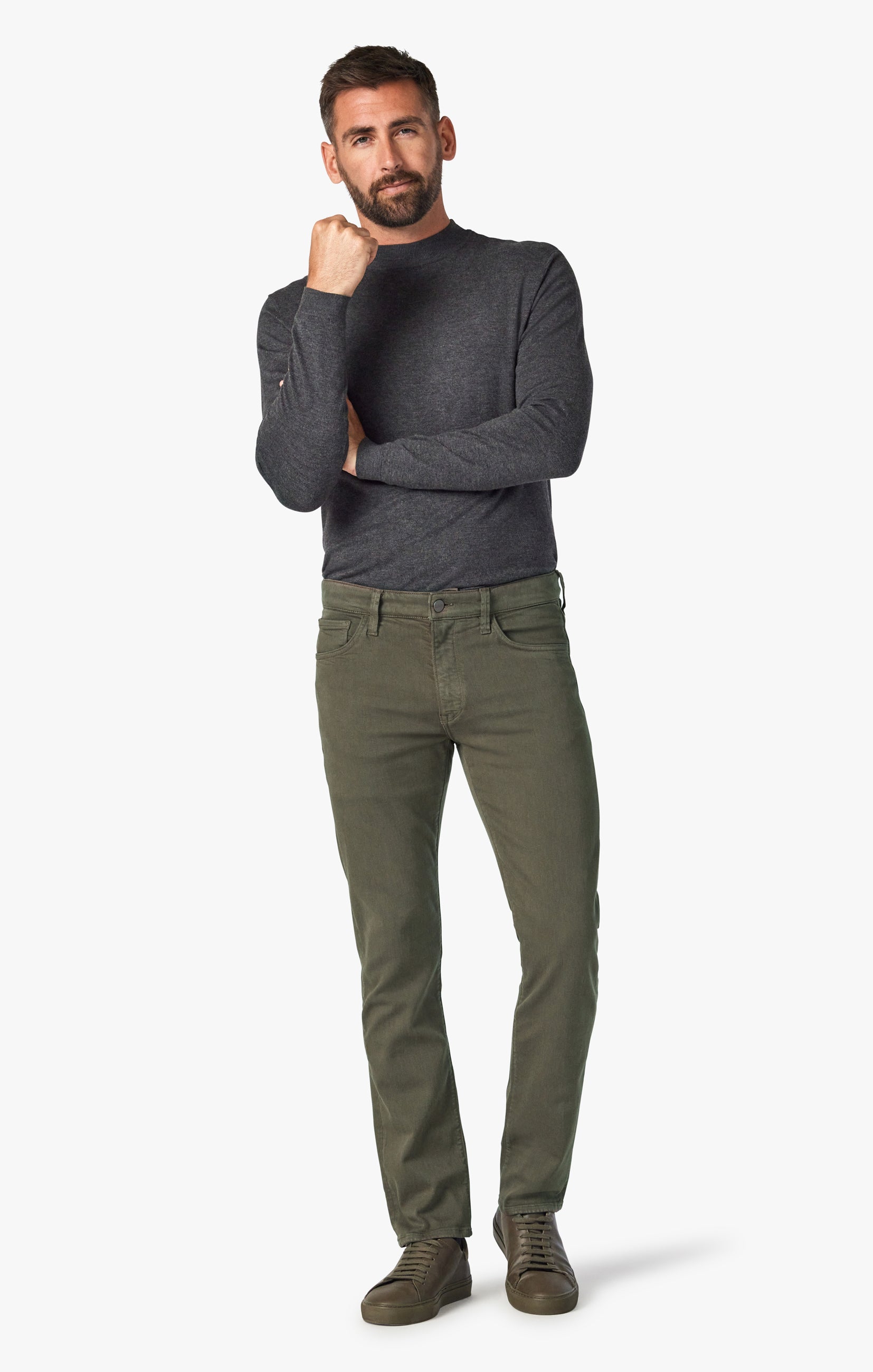 Charisma Classic Fit Pants in Green Comfort
