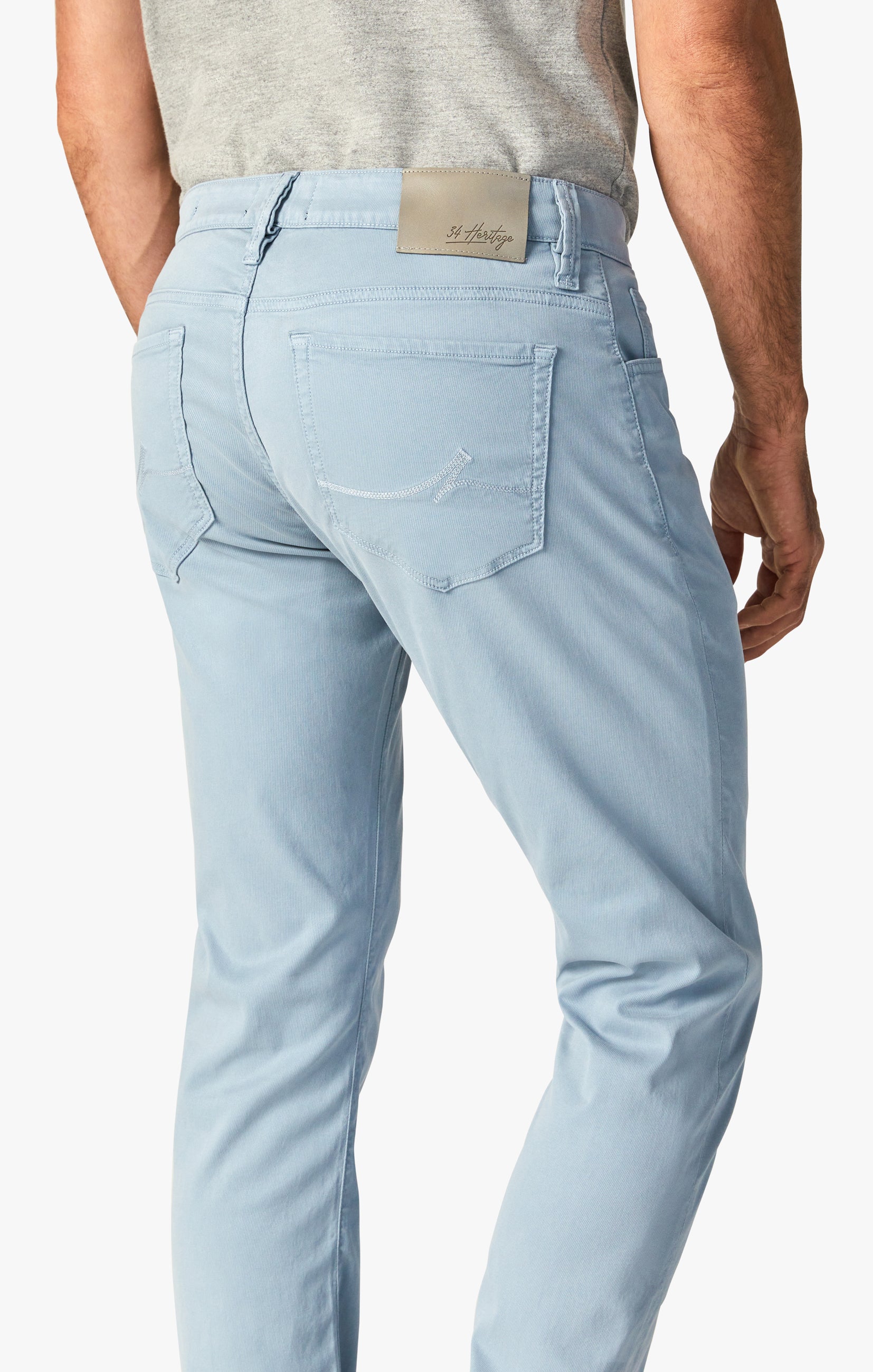 Cool Tapered Leg Pants In French Blue Soft Touch
