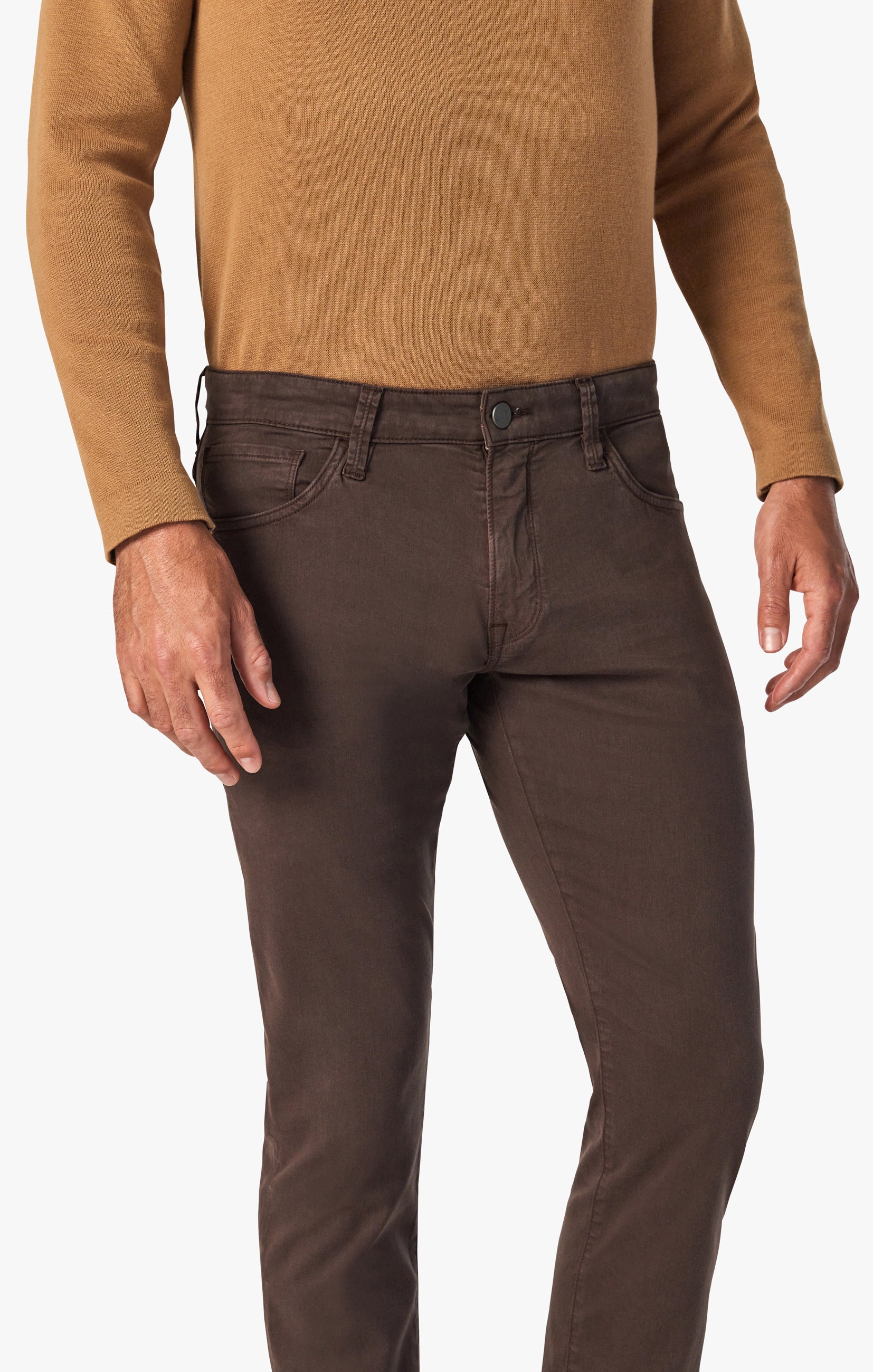 Cool Tapered Leg Pants In Fudge Twill Image 4