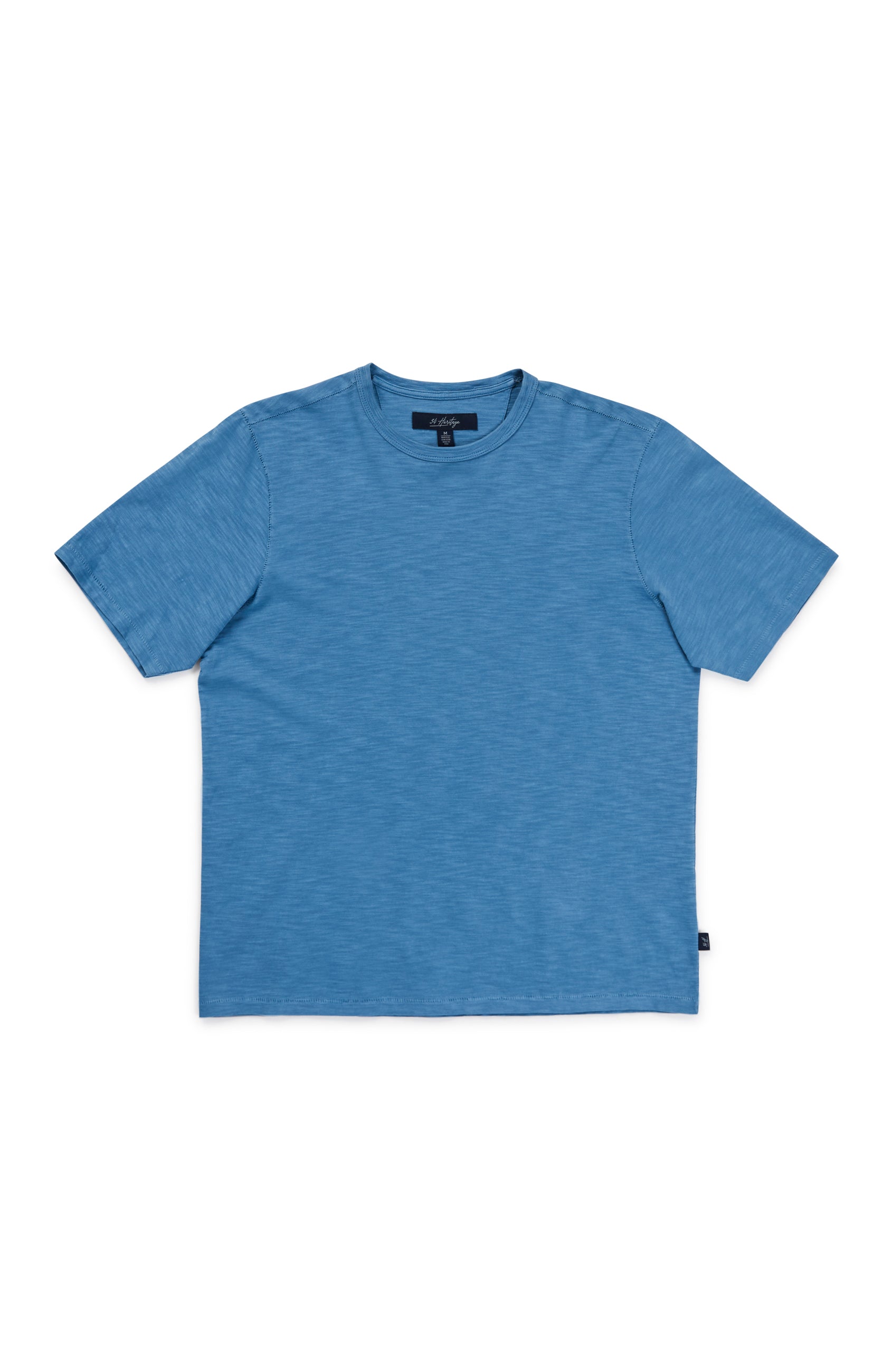 Slub Crew Neck T-Shirt in Vallarta Blue Image 9