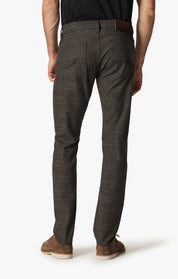 Cool Tapered Leg Pants In Brown Checked