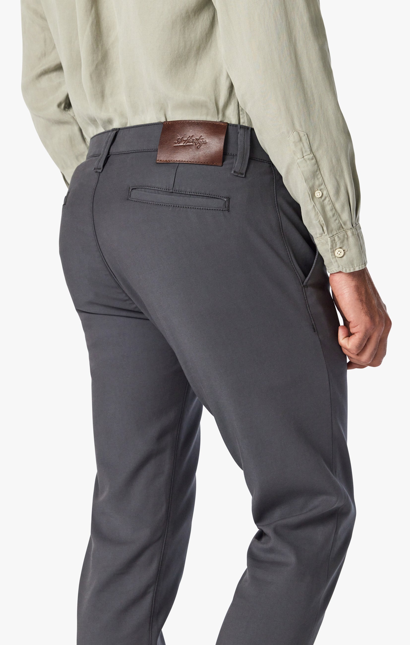 Verona Slim Leg Chino Pants In Iron High Flyer Image 5