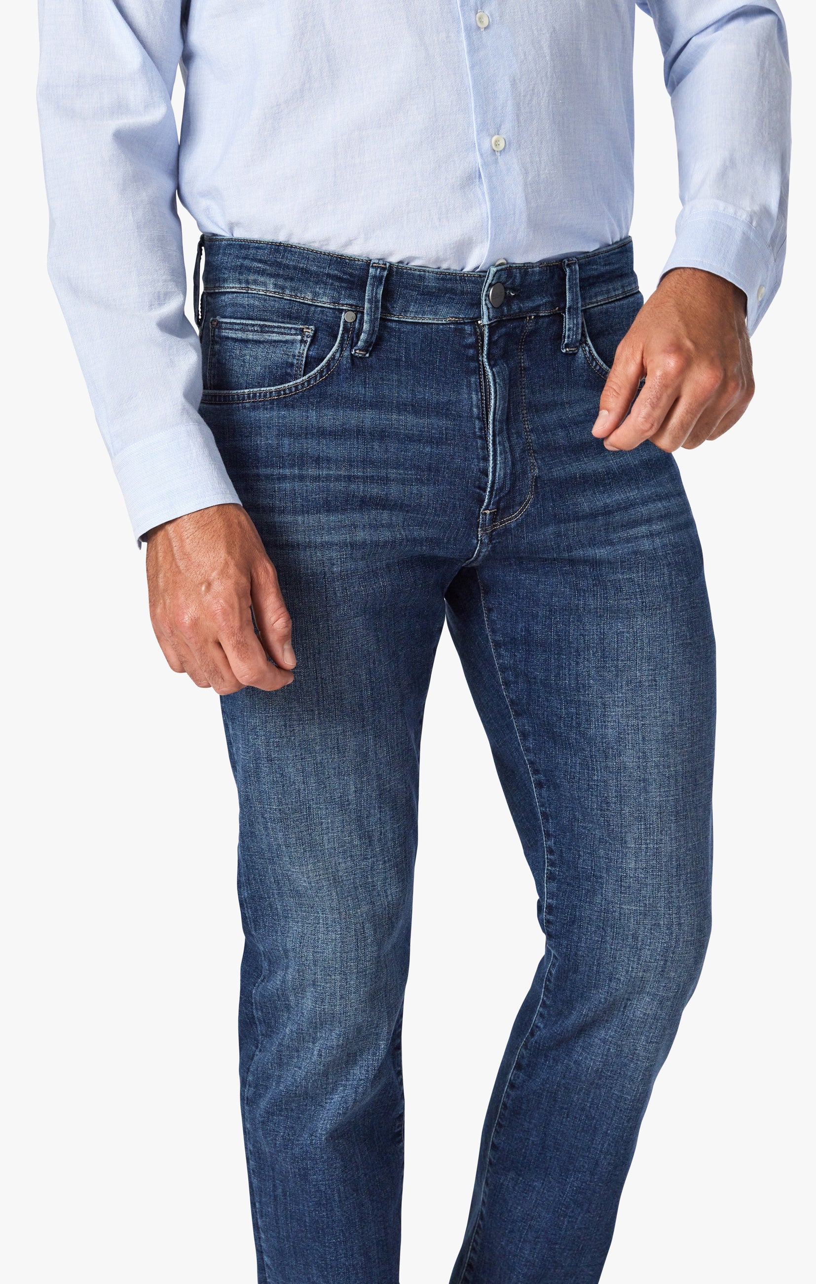 Courage Straight Leg Jeans In Dark Brushed Organic Image 4