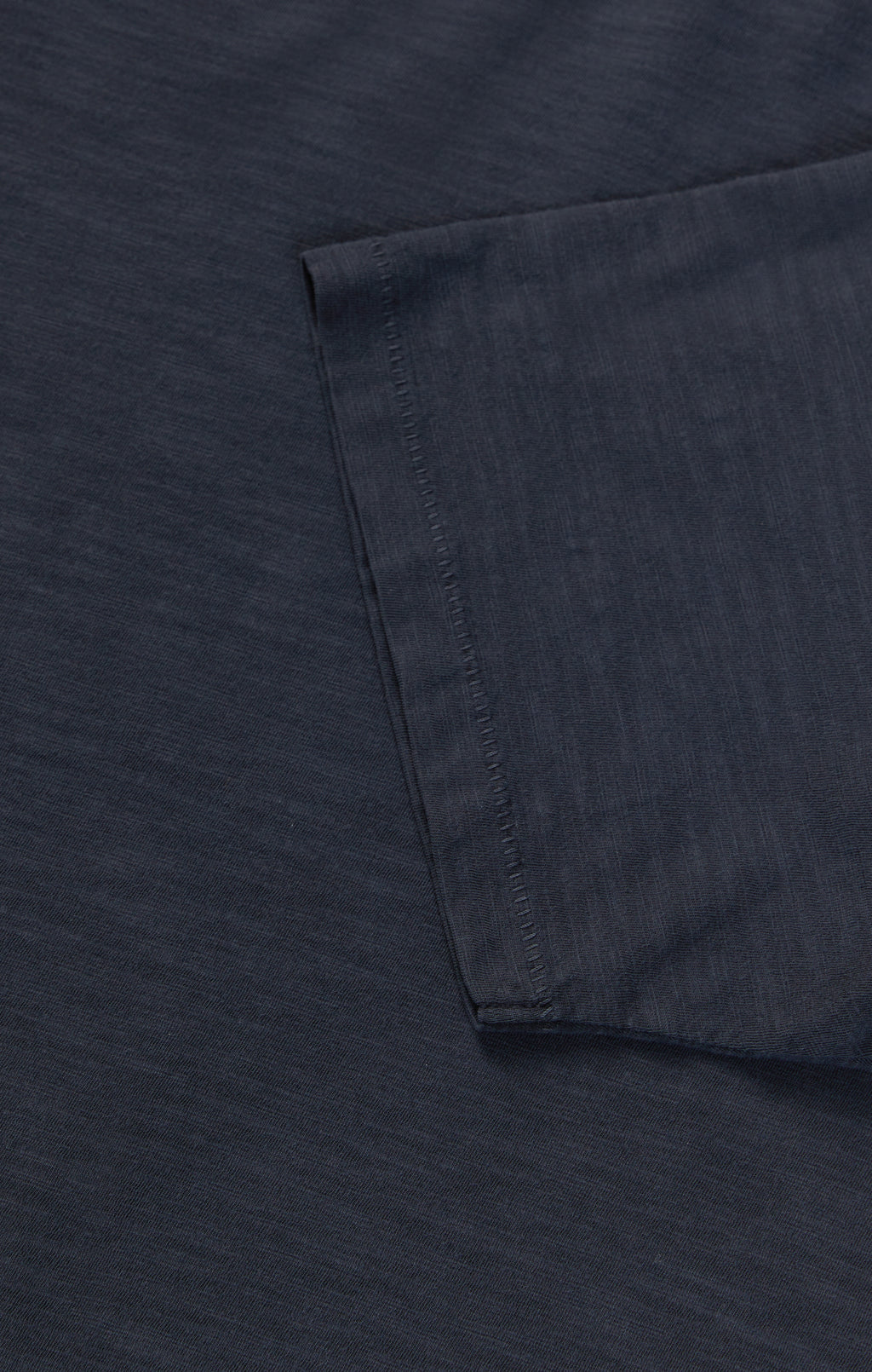 Slub Crew Neck T-Shirt in Dark Navy