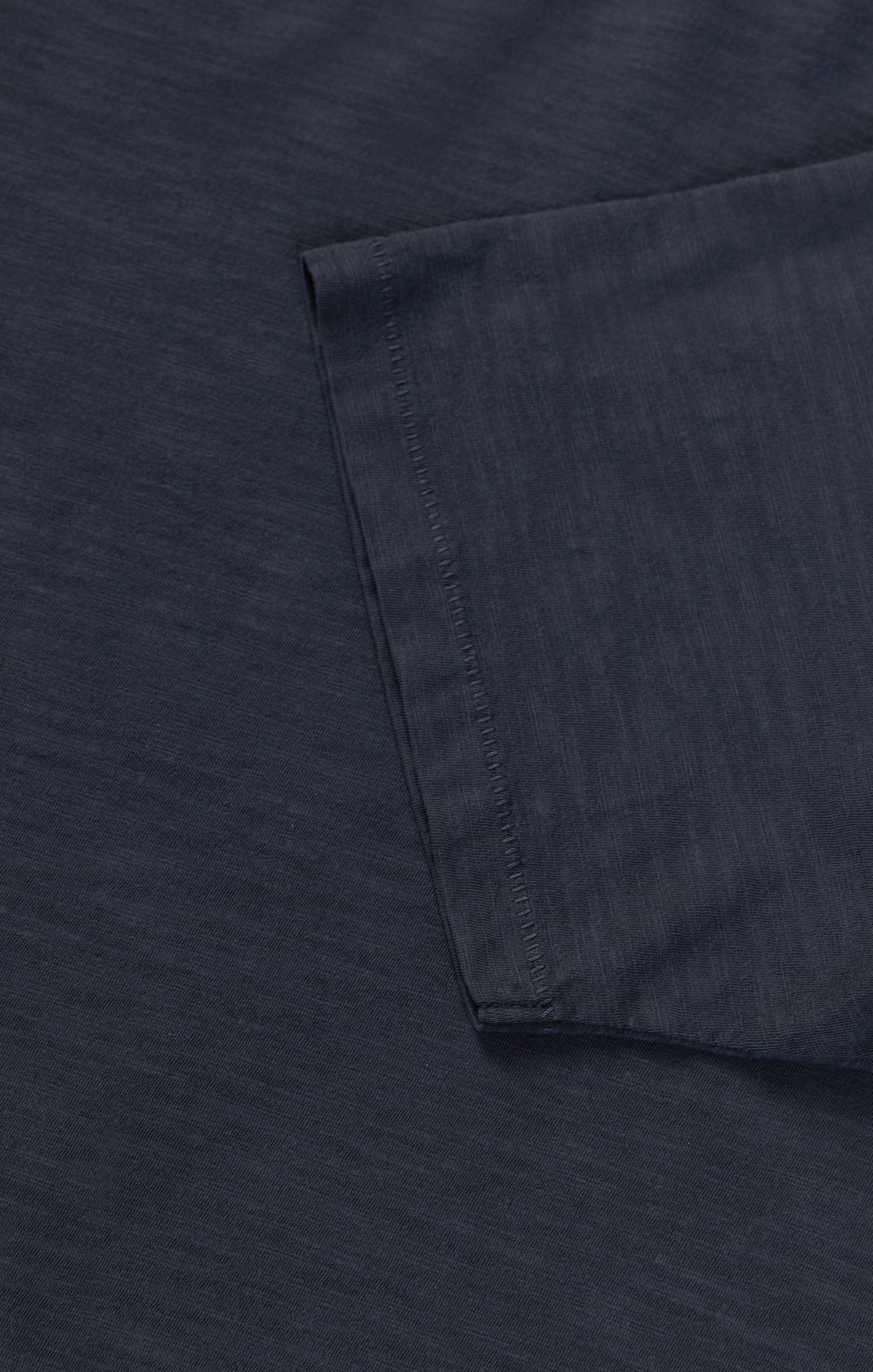 Slub Crew Neck T-Shirt in Dark Navy