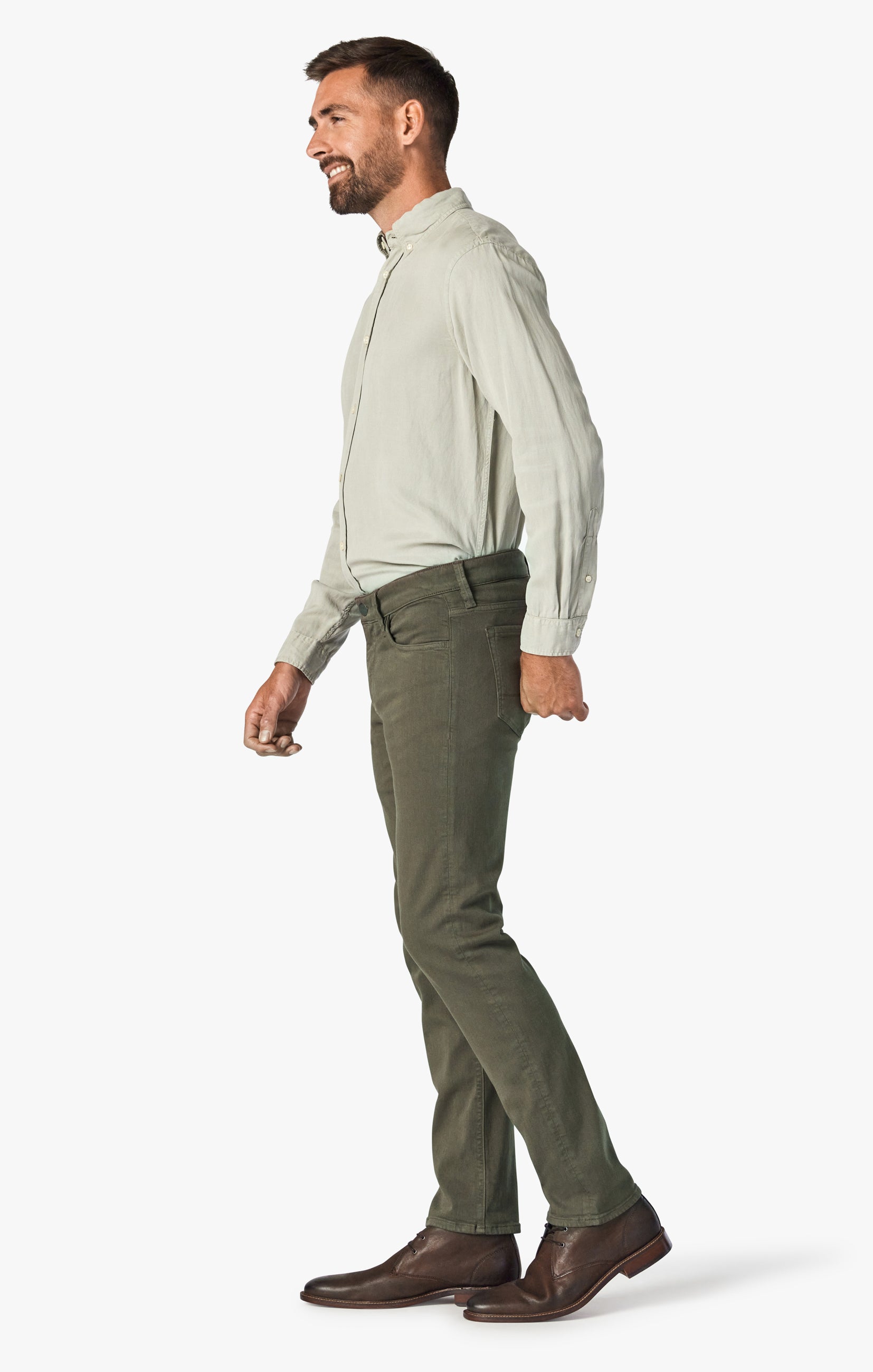 Cool Tapered Leg Pants In Green Comfort Image 3