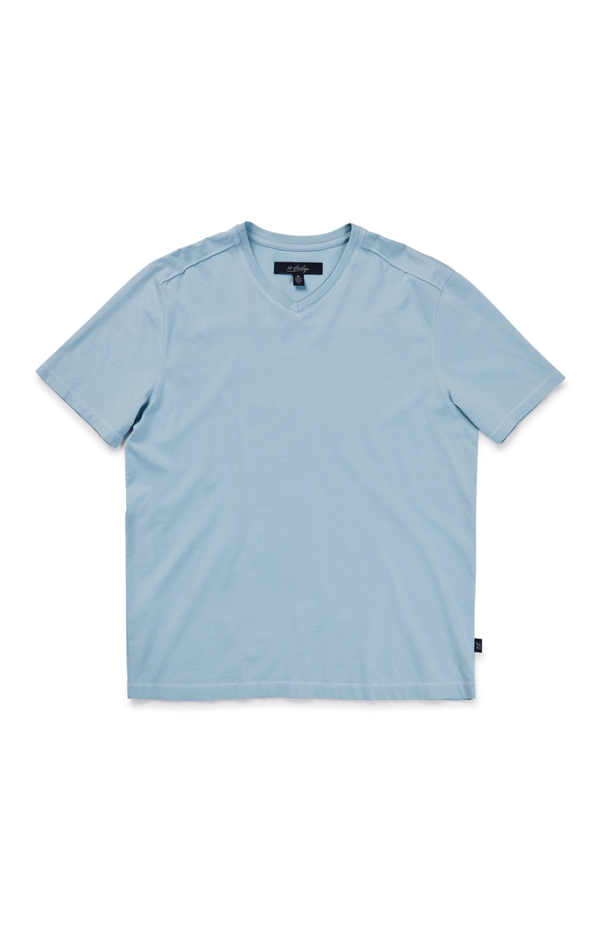 Deconstructed V-Neck T-Shirt in Forget-Me-Not Image 7
