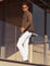 Courage Straight Leg Pants In Double White Comfort