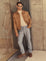Courage Straight Leg Pants In Magnet Cross Twill
