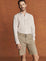 Ravenna Elastic Waist Chino Shorts In Aluminum Soft Touch