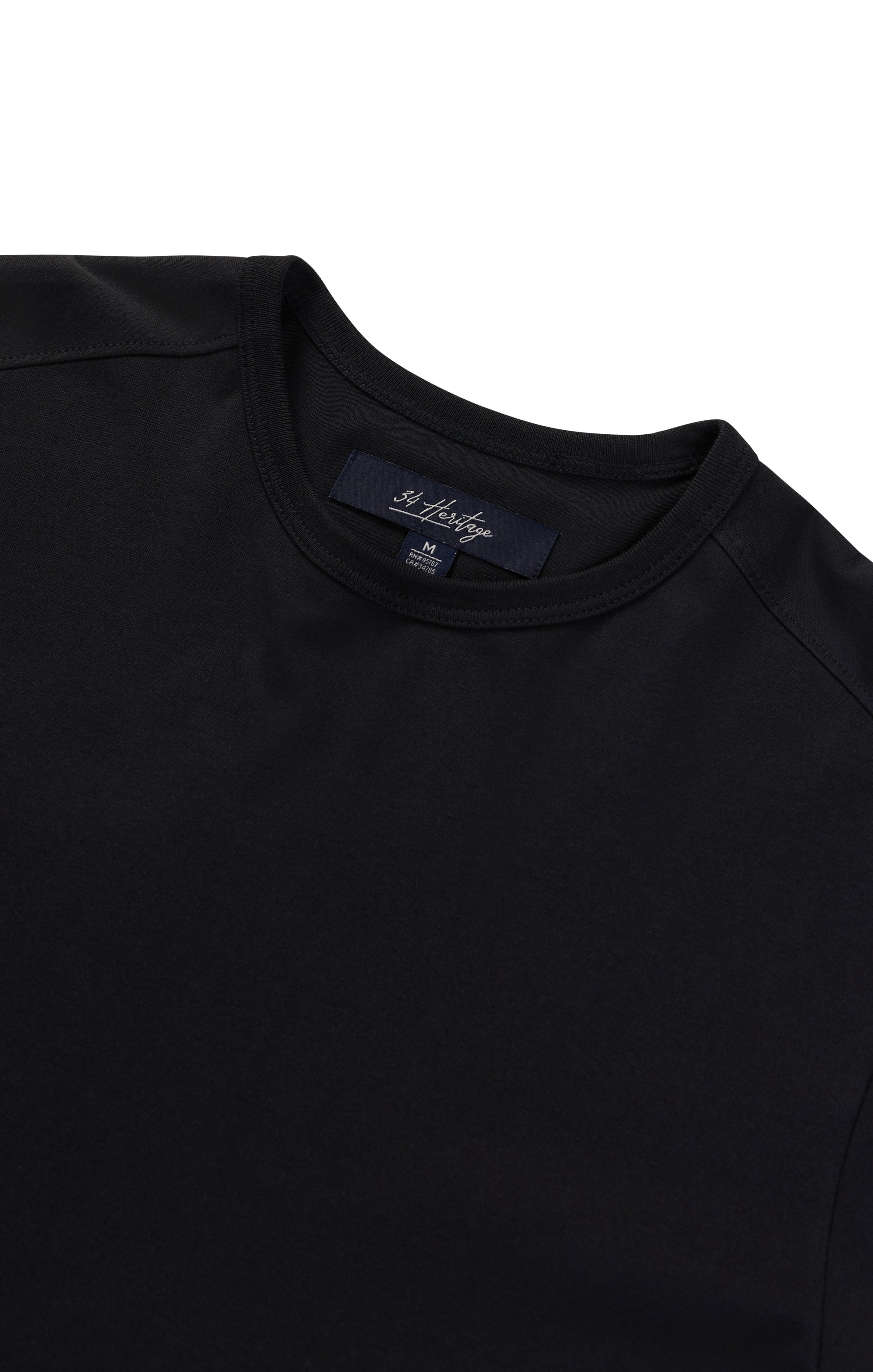 Basic Crew Neck T-Shirt in Black Image 8