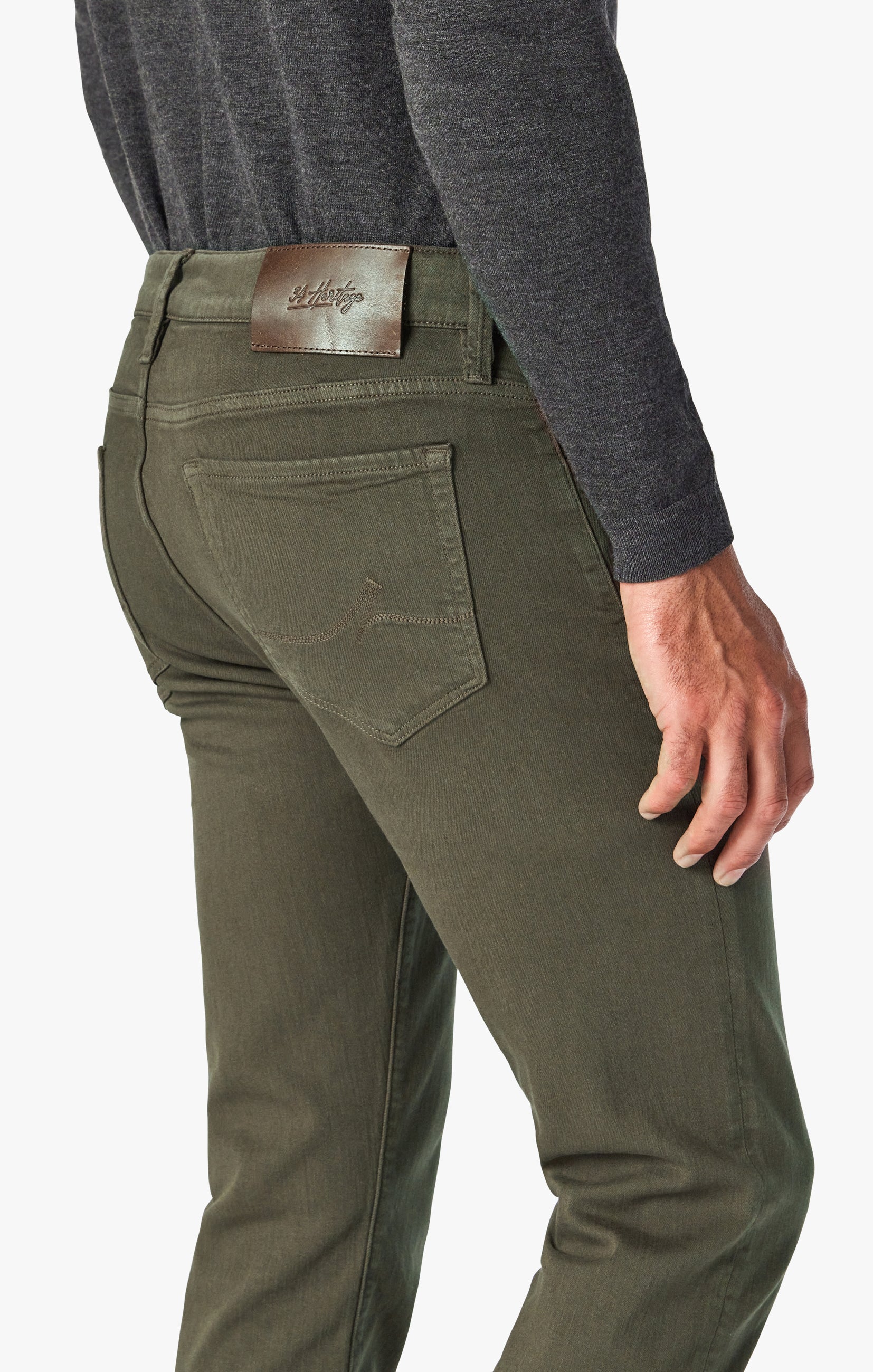 Charisma Classic Fit Pants in Green Comfort Image 4
