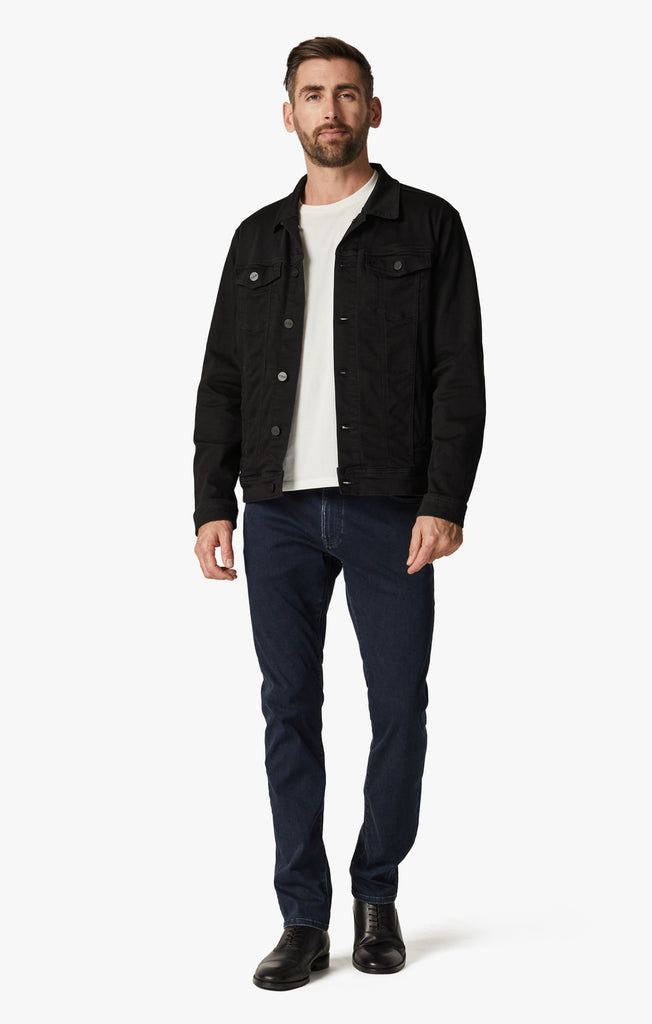 Travis Jacket in Black Brushed Denim