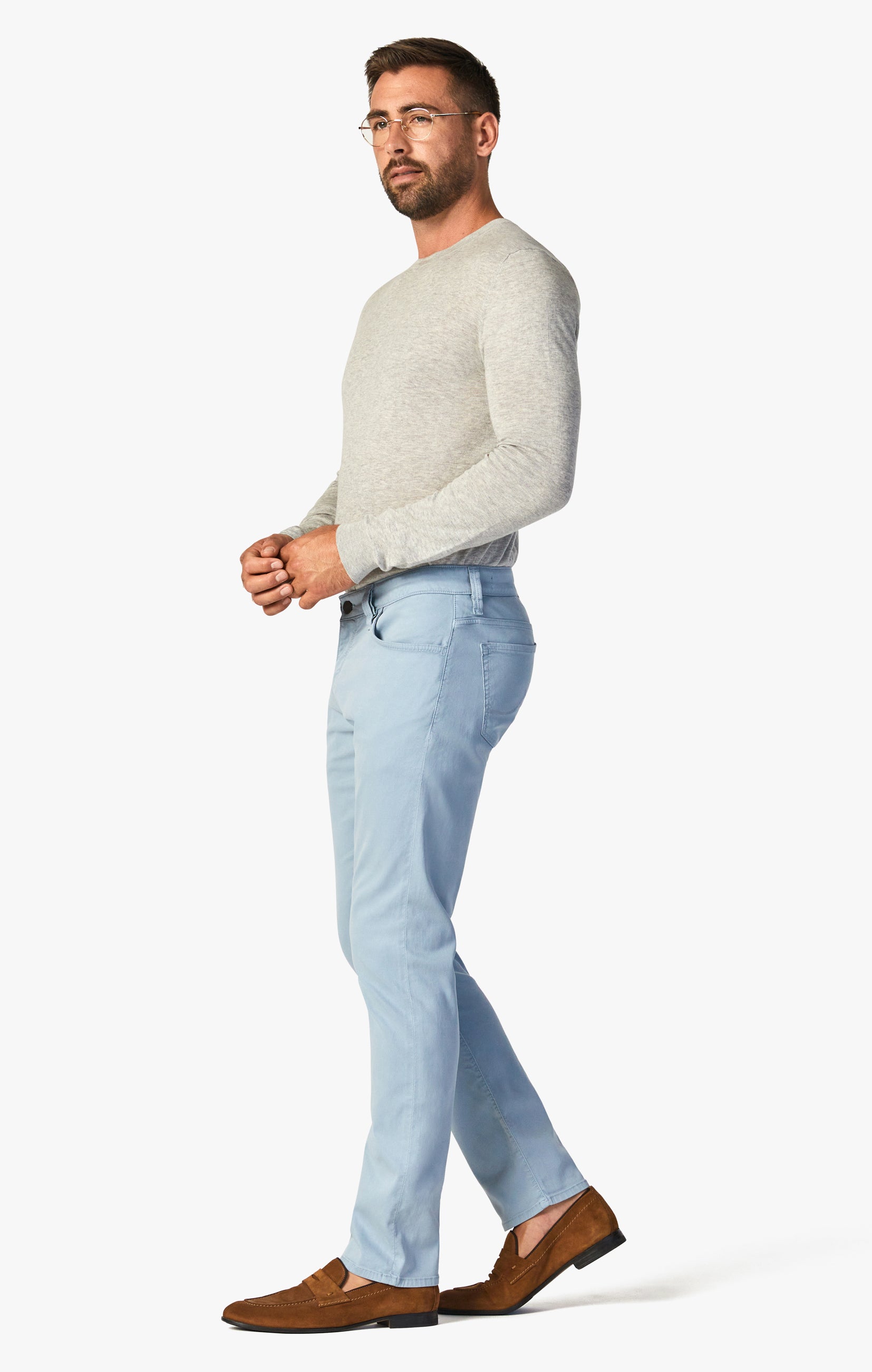 Courage Straight Leg Pants In French Blue Soft Touch Image 4