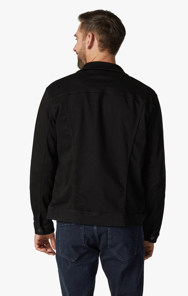 Travis Jacket in Black Brushed Denim