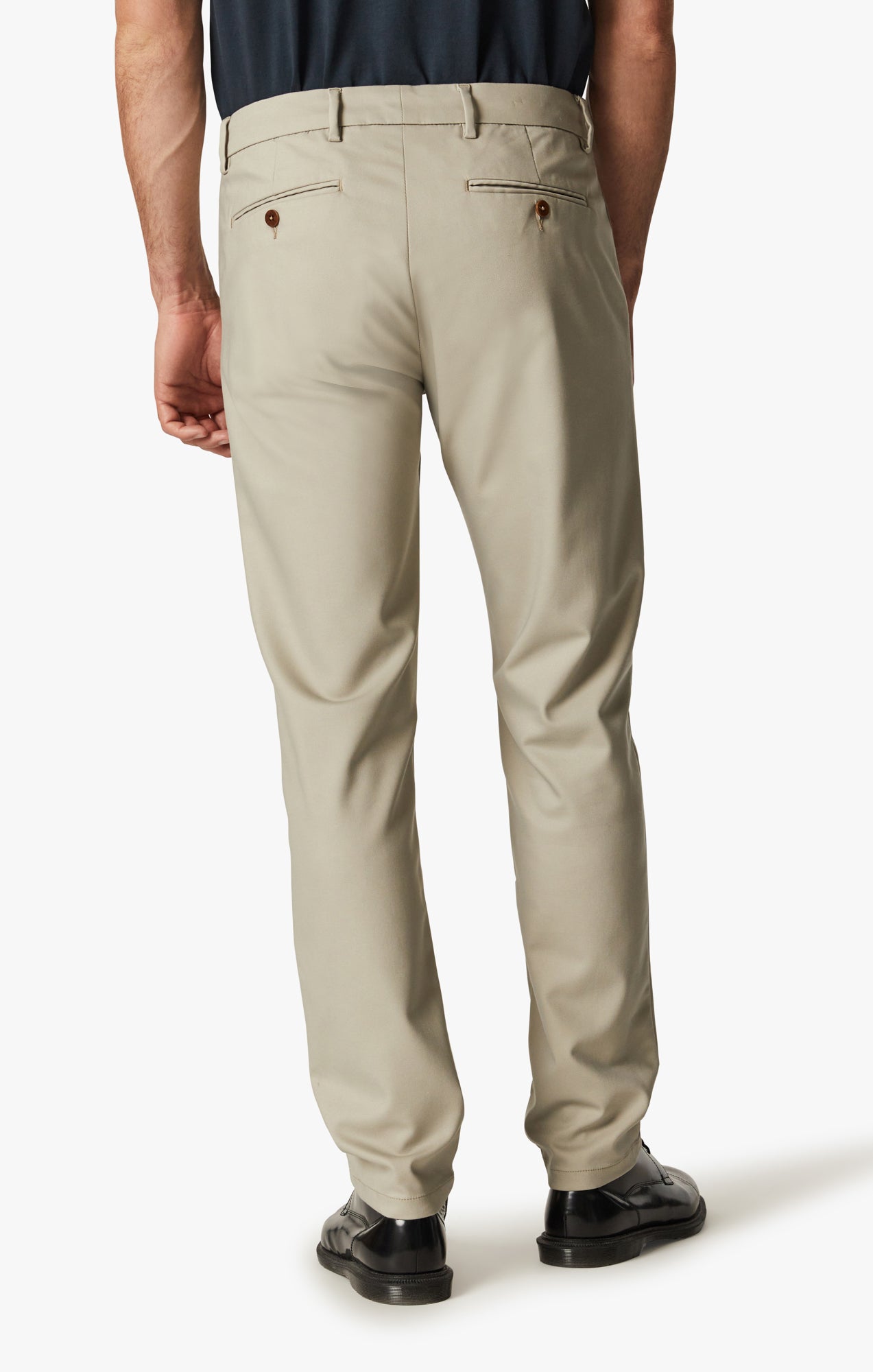 Verona Tailored Slim Leg Chino Pants In Aluminum Image 4