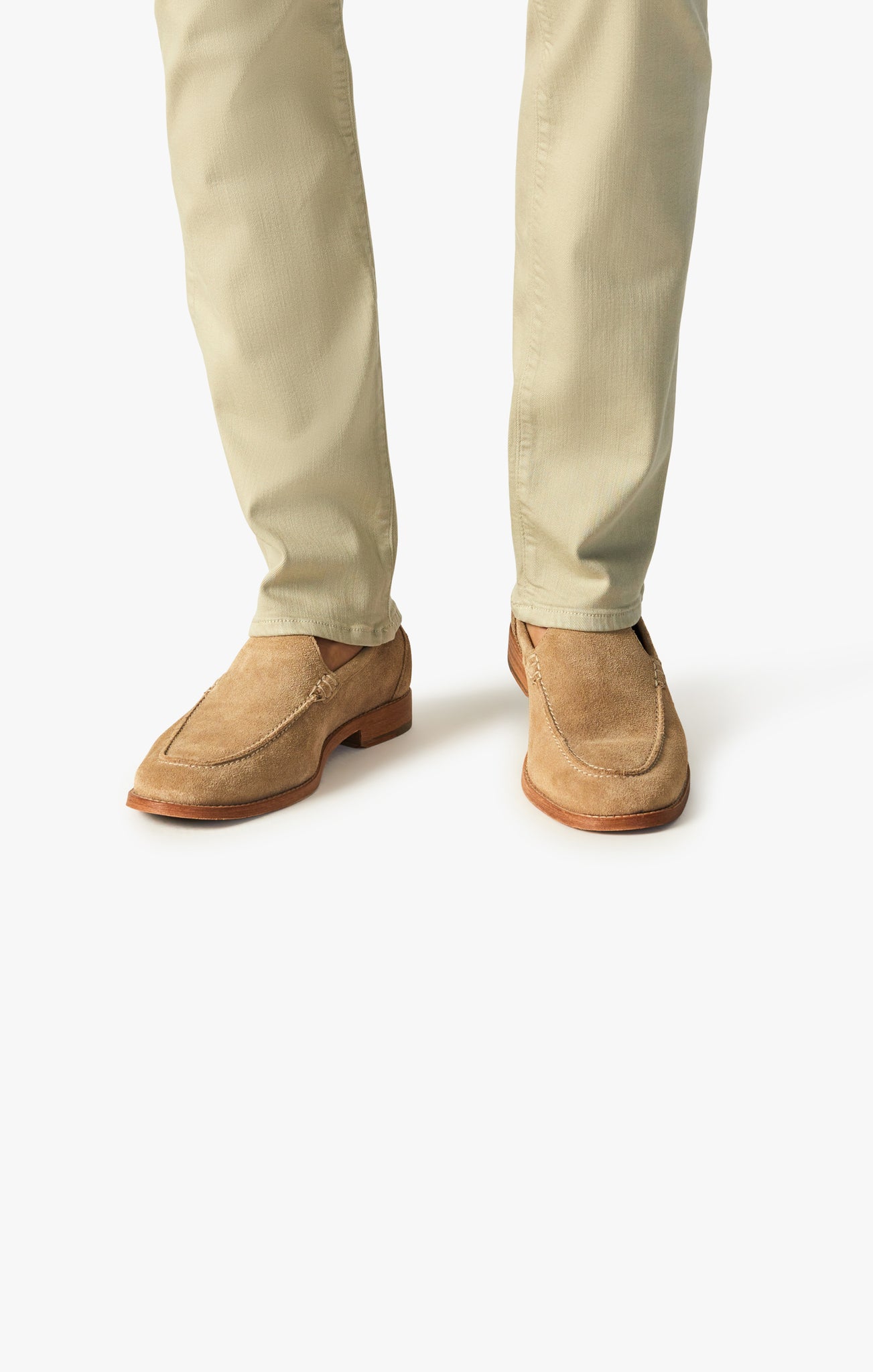 Cool Tapered Leg Pants In Moss Comfort