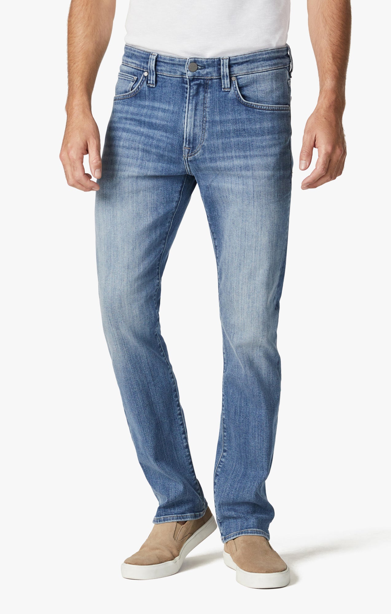 Courage Straight Leg Jeans In Mid Brushed Organic Image 2