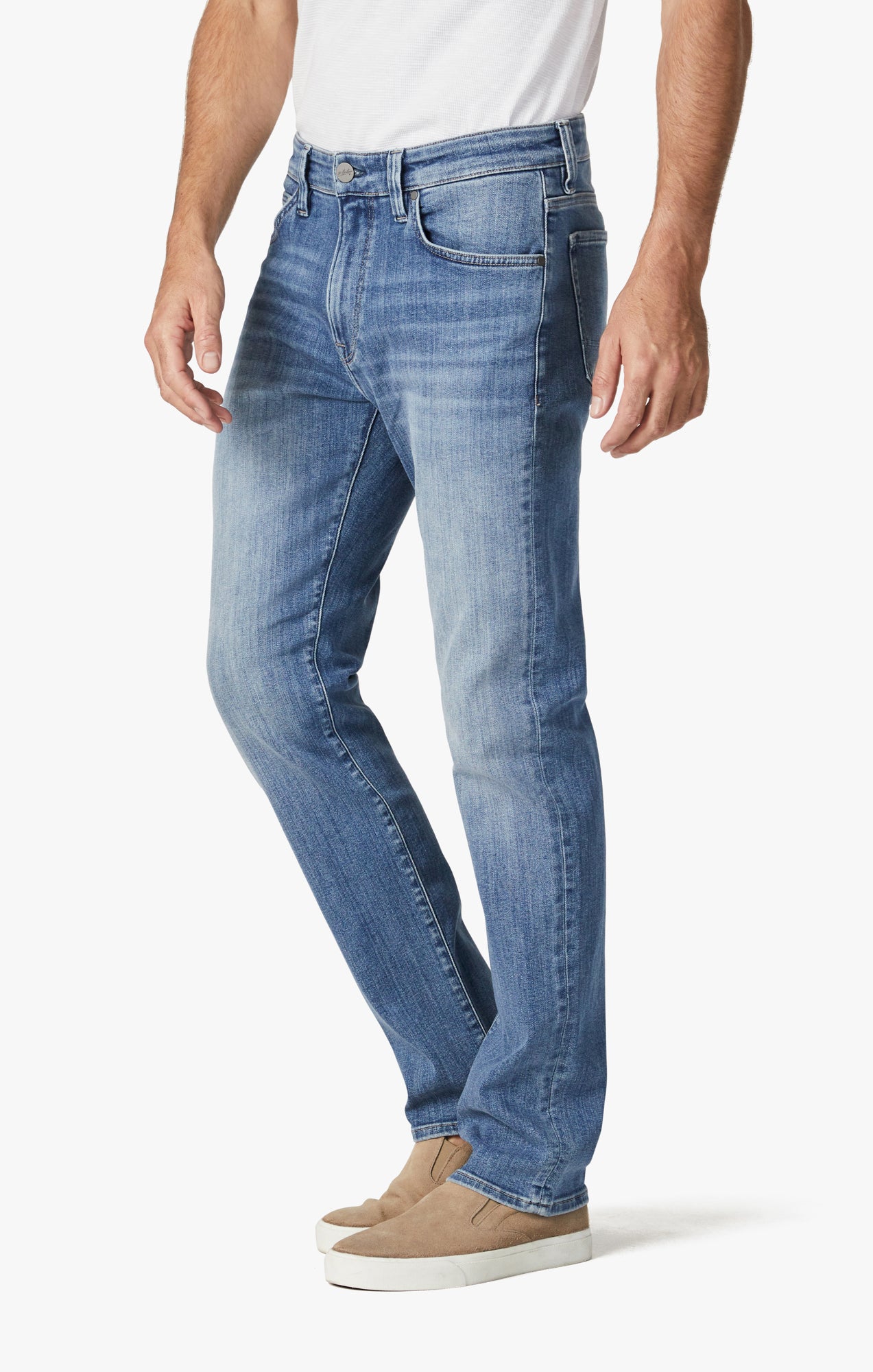 Courage Straight Leg Jeans In Mid Brushed Organic Image 3