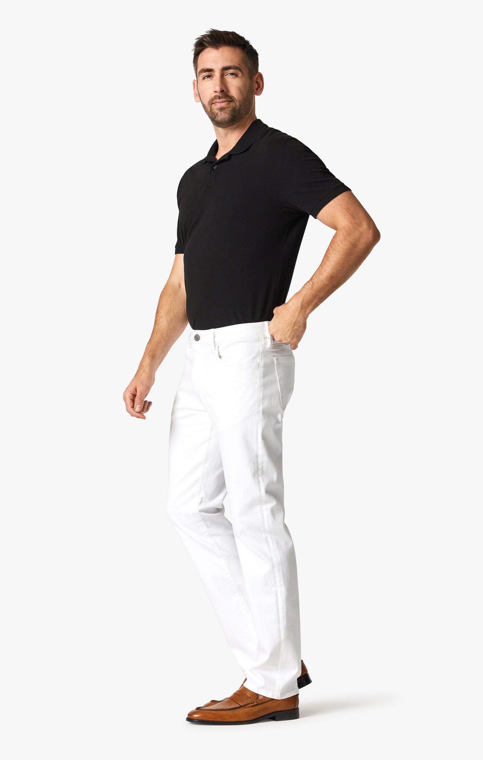 Courage Straight Leg Pants In Double White Comfort Image 1