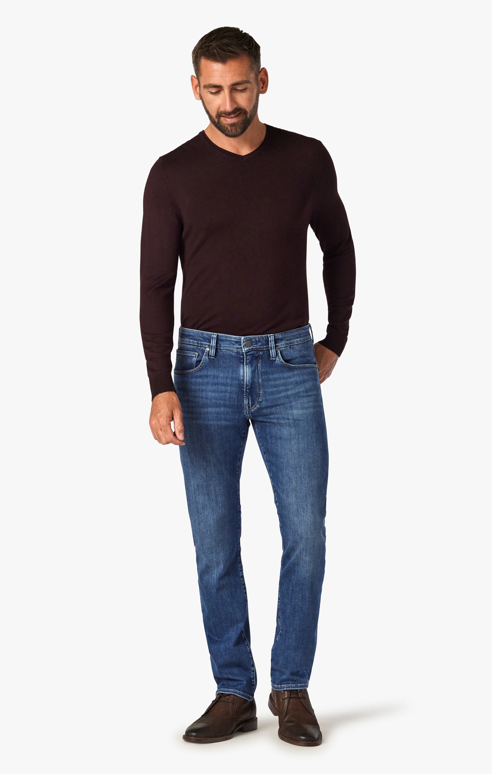 Cool Tapered Leg Jeans In Mid Brushed Refined Image 1