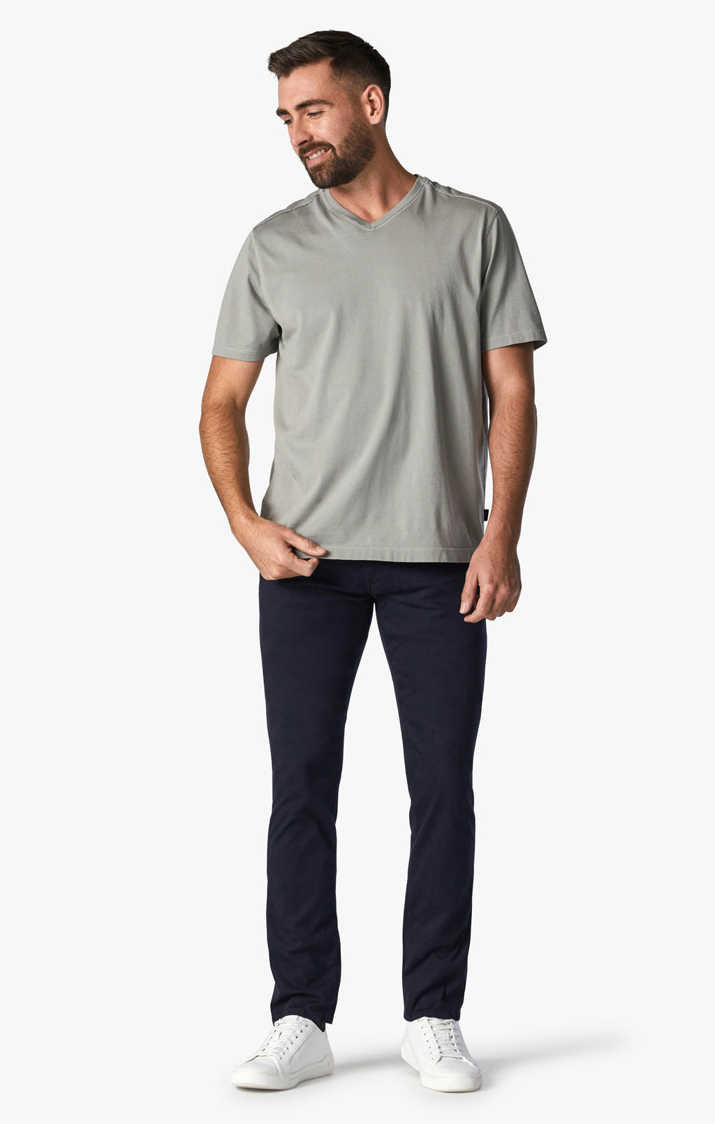 Cool Slim Leg Pants in Navy Twill