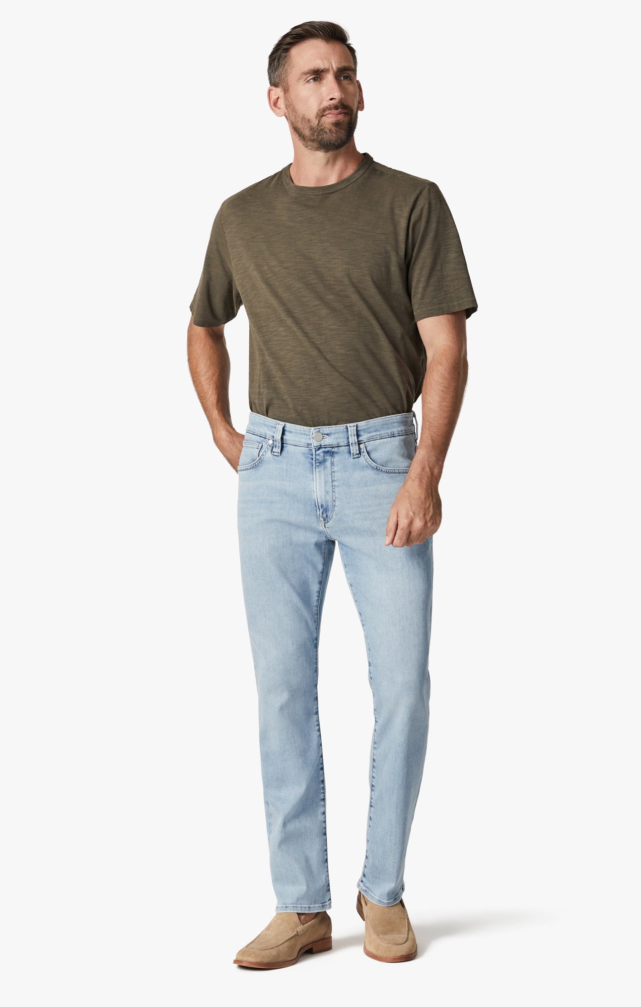 Courage Straight Leg Jeans In Bleached Urban Image 1