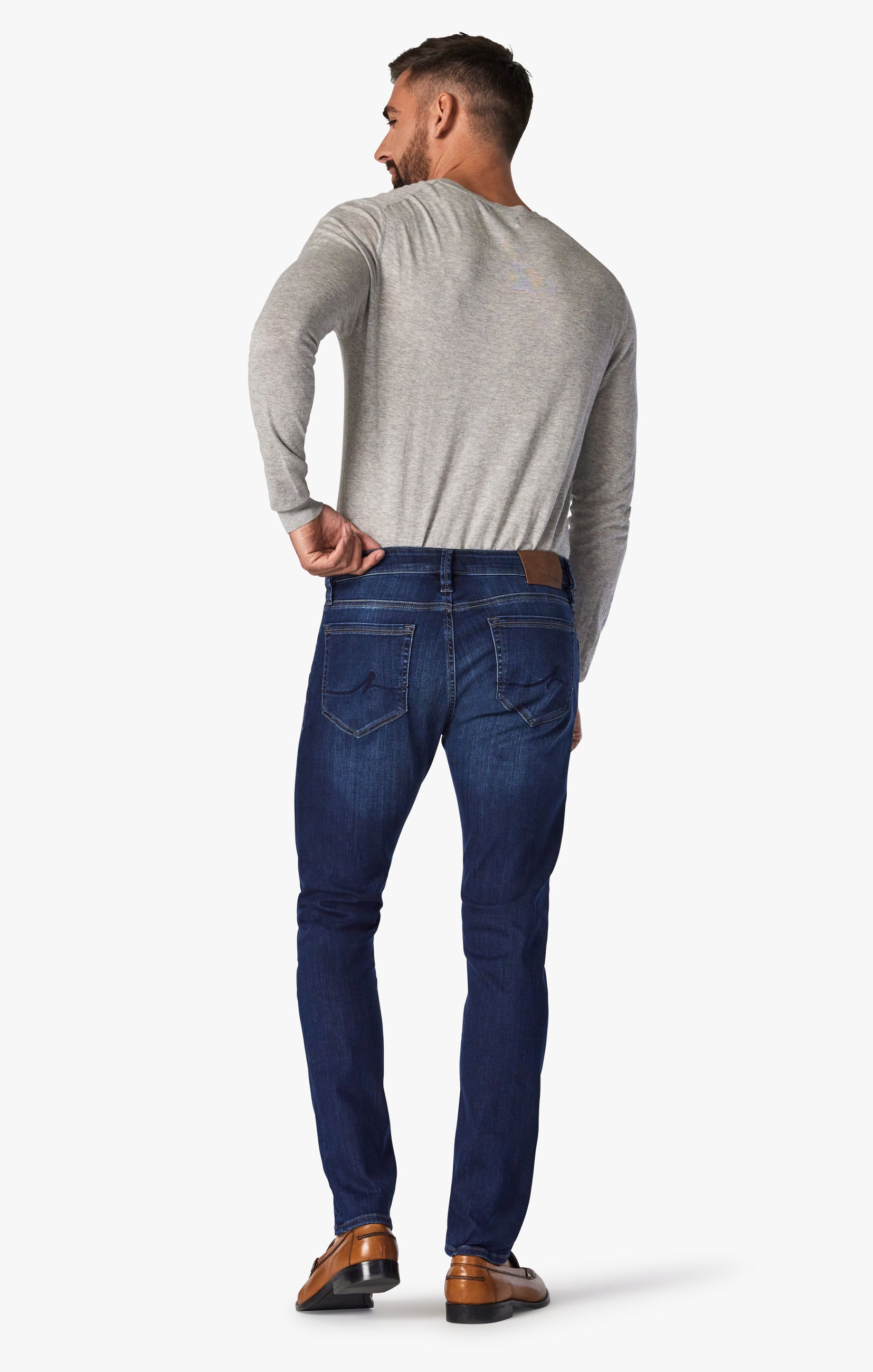 Calm Skinny Leg Jeans In Deep Tencel